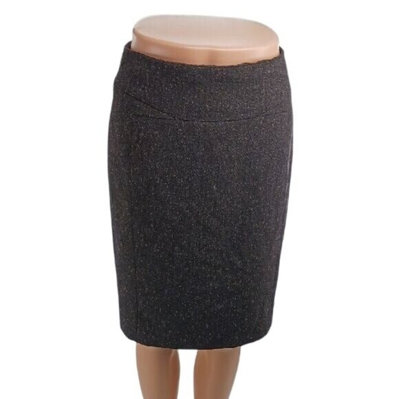 Antonio Melani Skirt Brown Pencil Speckled Work Knee Length Womens Size 2 - Picture 1 of 8